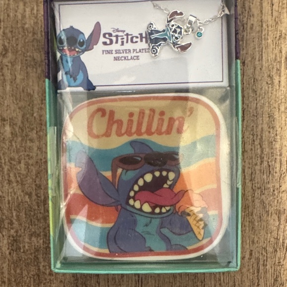 Disney Other - Disney Stitch Necklace and Trinket Plate